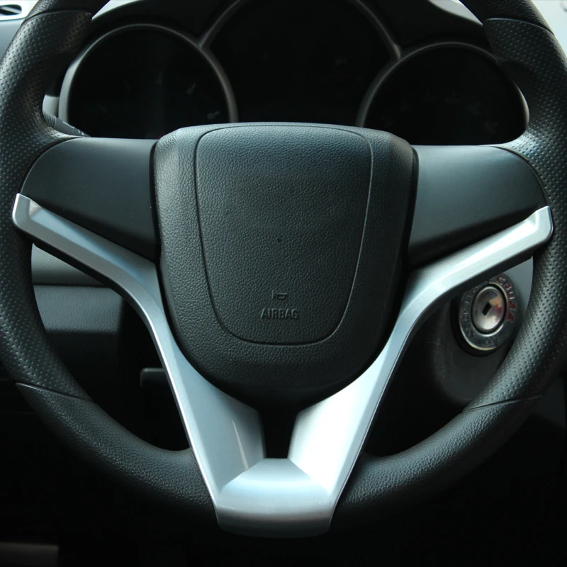 Для Chevrolet для классического Cruze седан хэтчбек 2009 2010 2011 12 13 14 Автомобильный руль накладка хромированная наклейка аксессуары