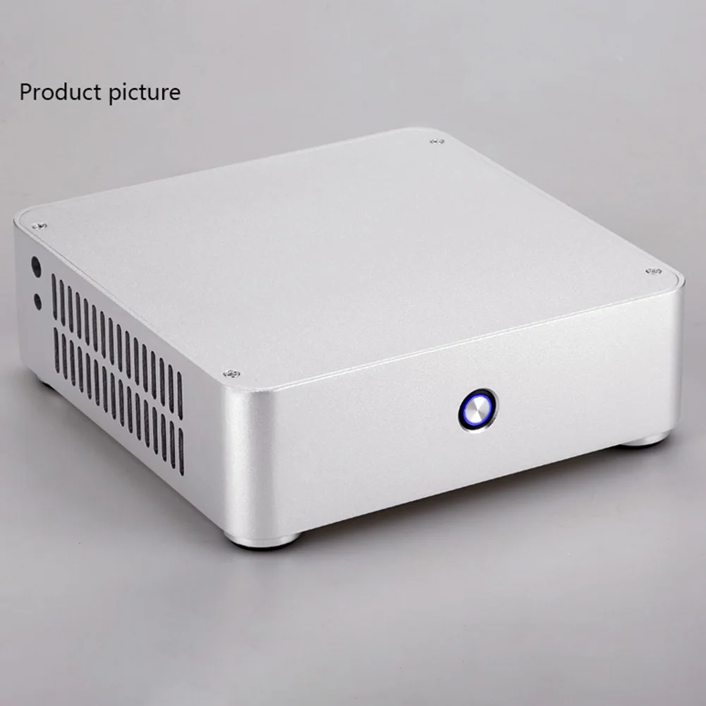 E-H60 Mini ITX прочный компьютерный чехол шасси для HTPC горизонтальный офисный домашний алюминиевый сплав тонкий игровой аудио практичное охлаждение