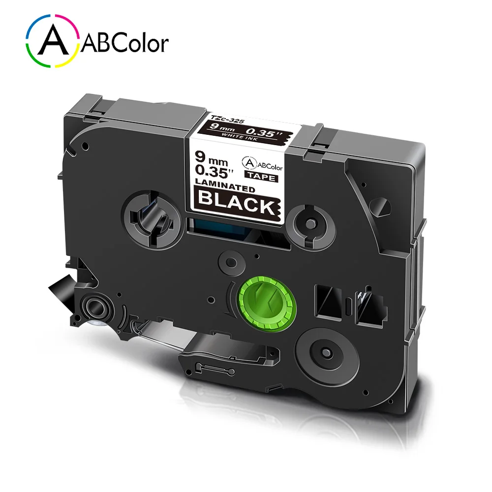 

9mm Printer Ribbon Compatible For 325 laminated label tape 325 label Cassette White on Black For Label Maker