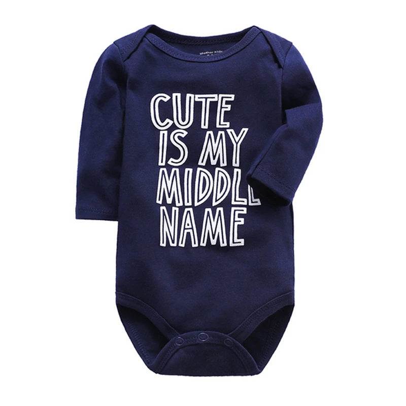 Хлопковая одежда для малышей, комбинезон для новорожденных мальчиков, комбинезон с длинными рукавами для детей 0-24 месяцев, Одежда для младенцев - Цвет: Темно-серый