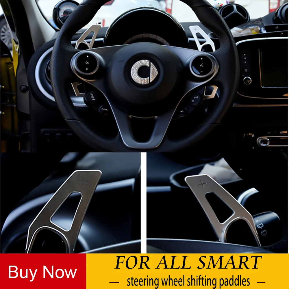 2 шт алюминиевый сплав Рулевое колесо для Mercedes Smart Fortwo Forfour 453 451 автомобильные аксессуары модификация автомобиля