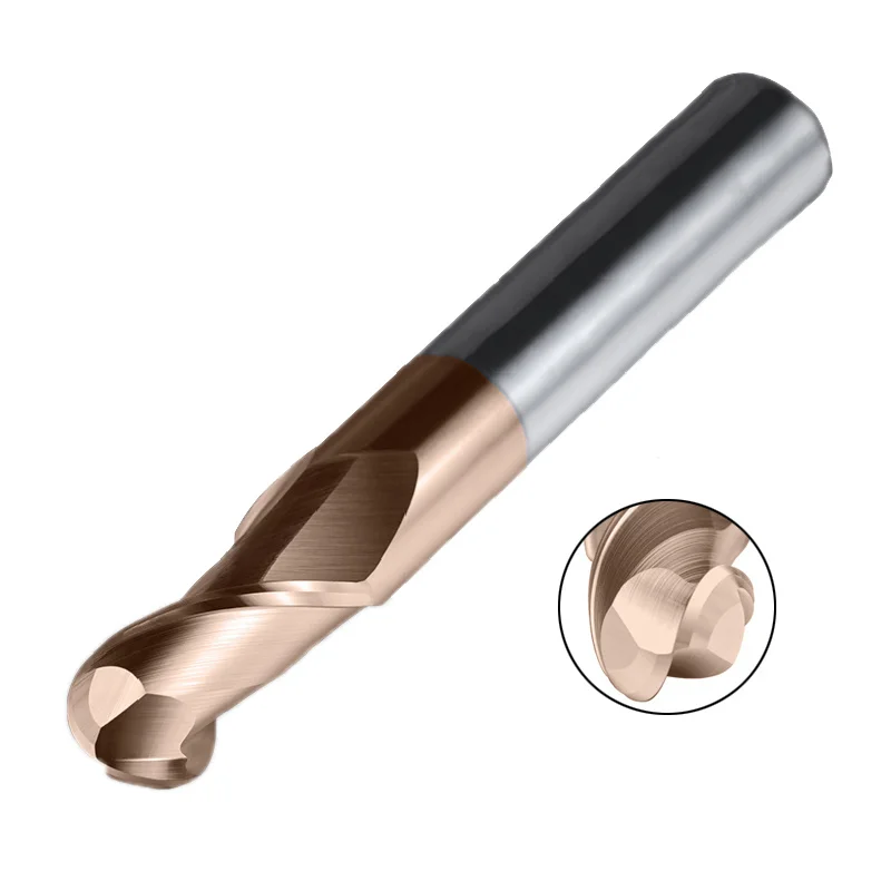 Presto 2 Flute Solid Carbide Ball Nose End Mill 3-12mm Milling Cutter 