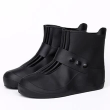 Водонепроницаемая защитная обувь, ботинки унисекс с пряжкой, дождевые Чехлы для обуви с высоким верхом, противоскользящая Утепленная обувь для защиты от дождя, s чехлы