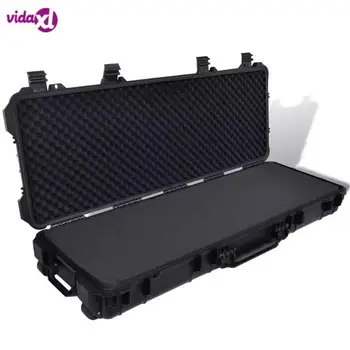 

vidaXL Plastic Molded Gun Case 3 Handles And 2 Wheels Trolly Carry Case Hunting Rifles Pistols Guns Transporter Storage Box