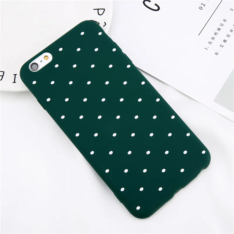 Green IPWSOO чехол для телефона для iPhone 11 Pro Max Wave Point чехол винно-красный Ploka Dots мягкий TPU чехол для iPhone X XS Max XR 6 6s 7 8 Plus - Цвет: Green