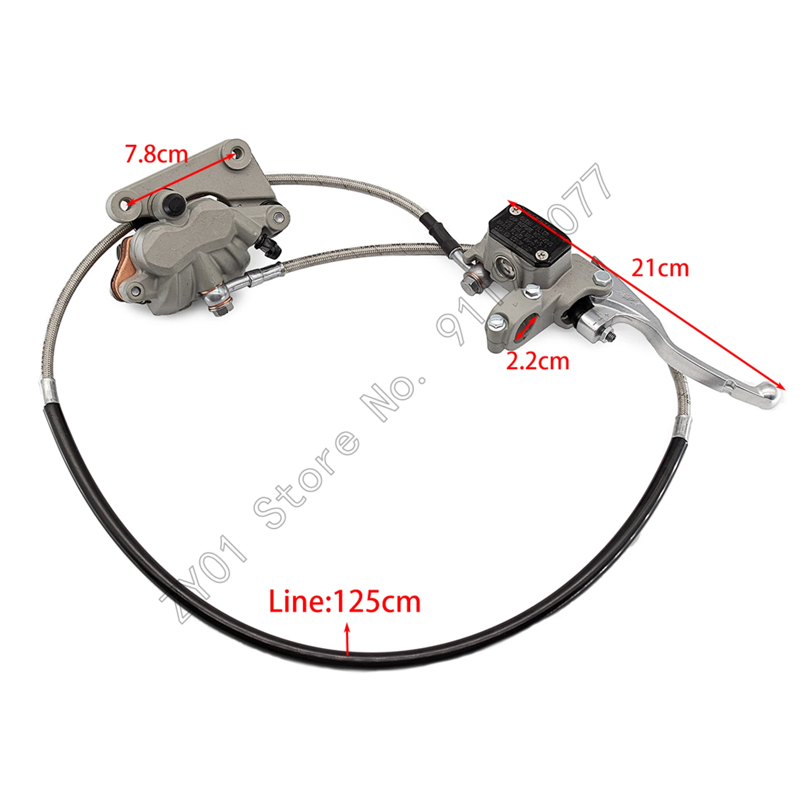 MotorcycleFrontBrakeLeverCaliperMasterCylinderOilHoseForKTM