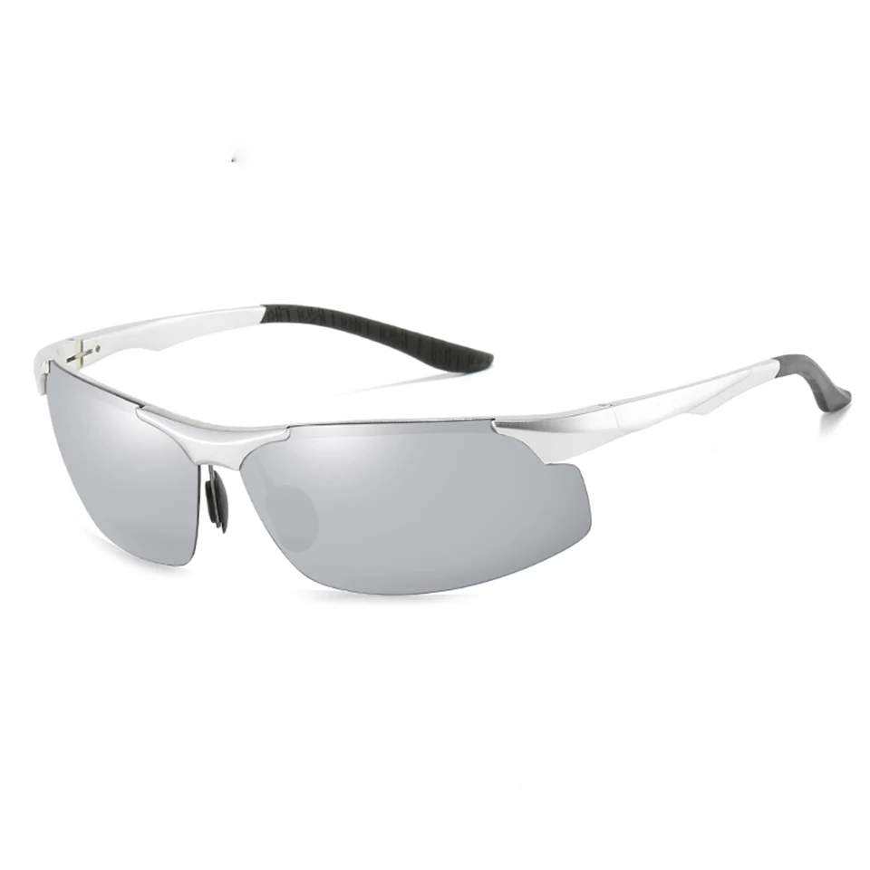 silver silver ELITERA, брендовые, классические, прямоугольные, поляризационные солнцезащитные очки, мужские, покрытие, для вождения, солнцезащитные очки, квадратные, мужские очки - Цвет линз: silver silver