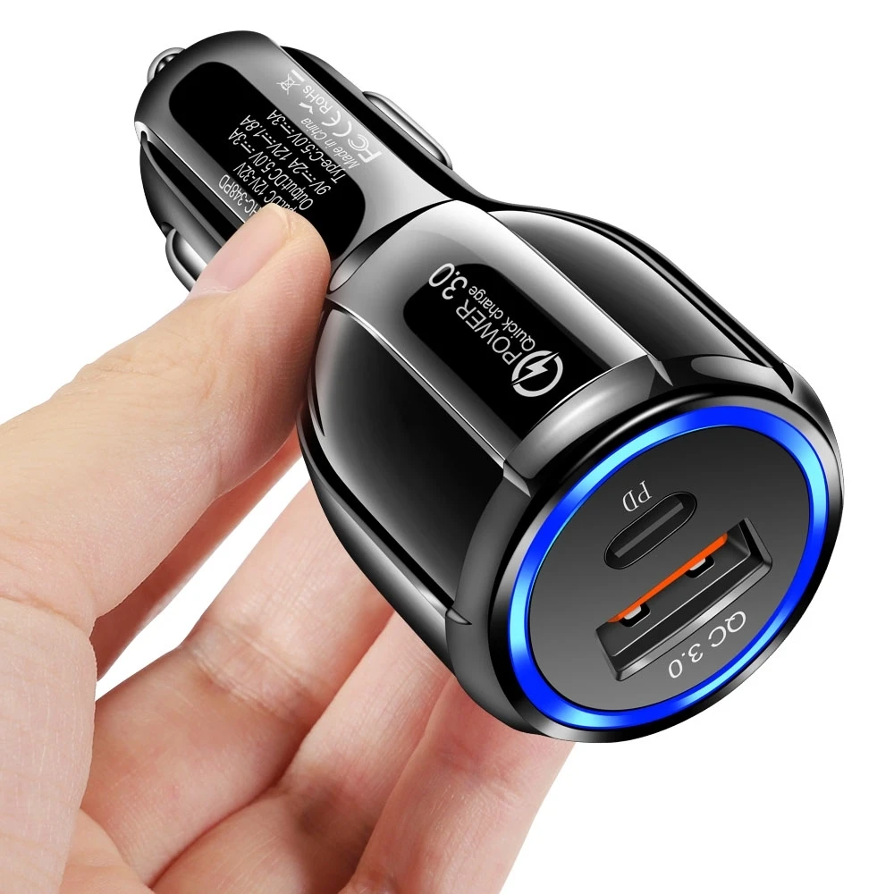 apple car phone charger PD USB Car Charger 15W Fast Charge Type C QC 3.0 For iPhone 13 Xiaomi iPad Huawei Mobile Phone Charger Quick Charging for Auto android car charger Car Chargers