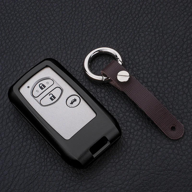 Smart Key case with keychain for Toyota Old Camry cruiser Prado LAND CRUISER Car key cover PC Mirror back cap side shell | Автомобили и
