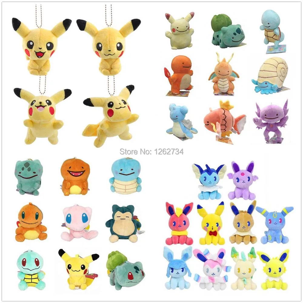 10/лот Ditto Metamon Squirtle Snorlax Pika Eevee Espeon Flareon Jolteon Sylveon плюшевый умбреон Фигурки игрушки в
