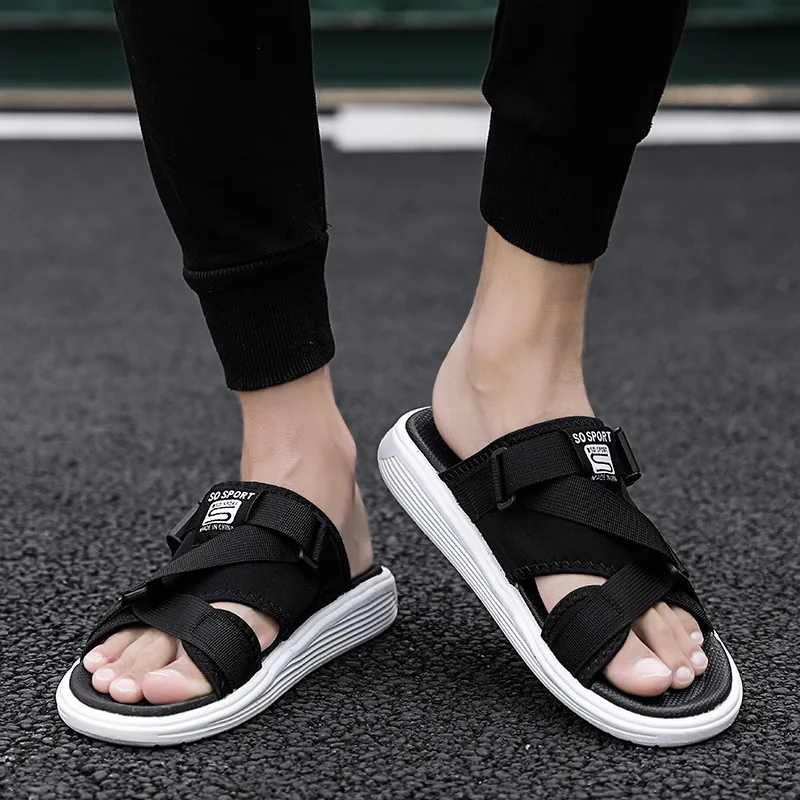 Поставка товаров; коллекция года; сезон лето; новые стильные мужские шлепанцы; модные мужские сандалии; уличные Нескользящие тапочки; сандалии