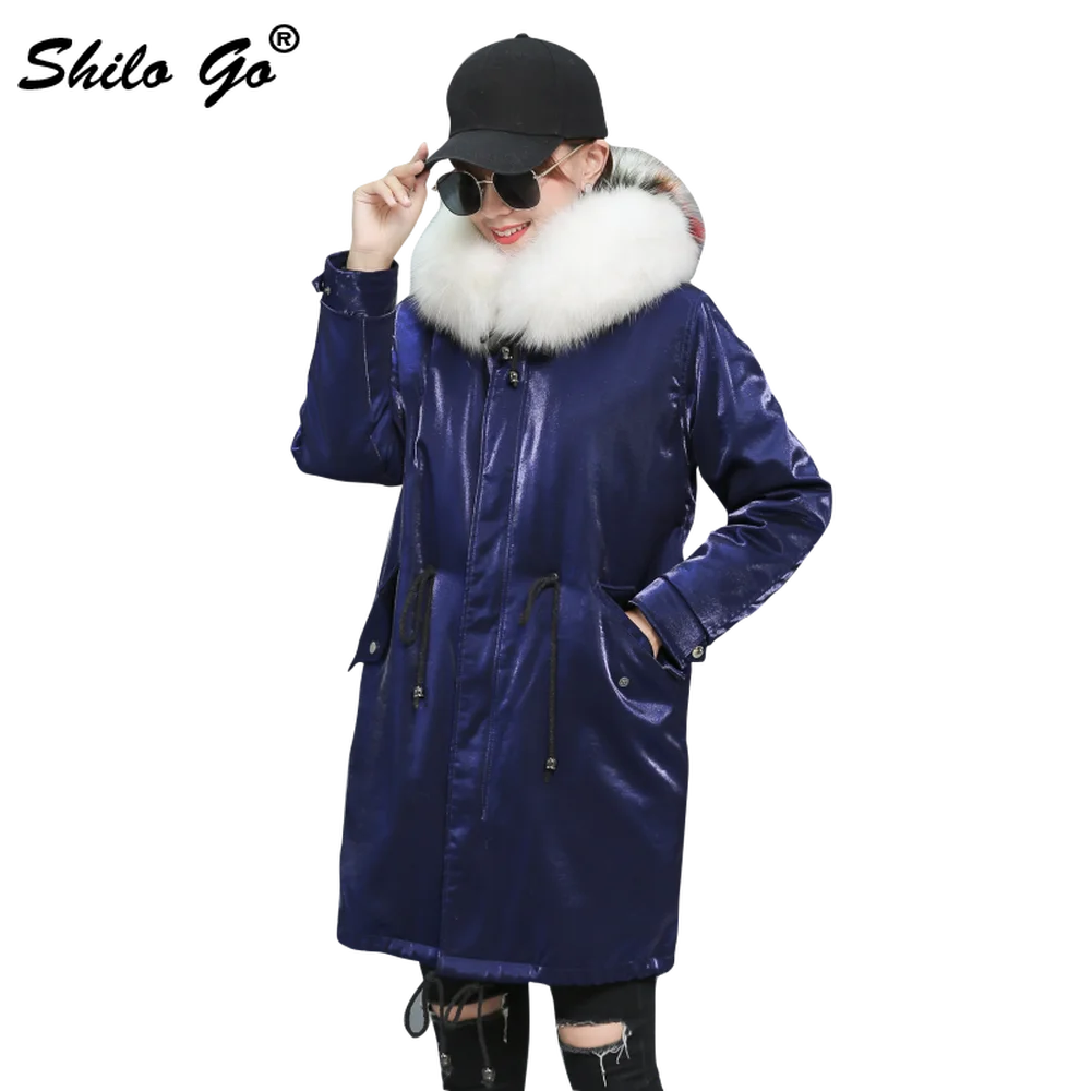 Меховые парки Highstreet с рисунком из мультфильма, с воротником из натурального Лисьего меха, с капюшоном, с подкладкой из кроличьего меха, длинное пальто для женщин, зимняя повседневная верхняя одежда