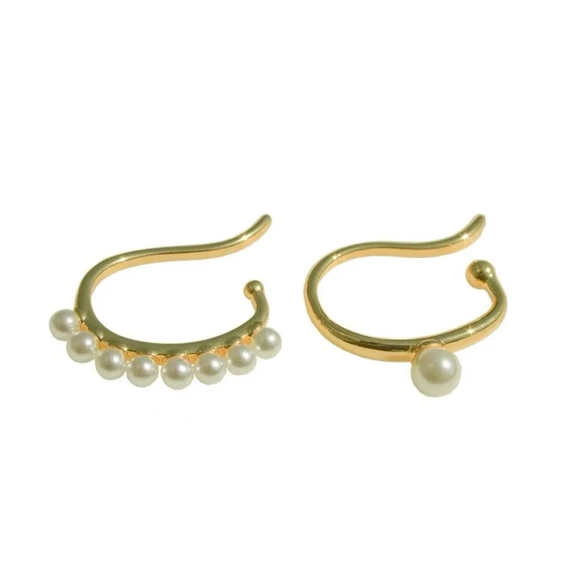 Fashion Pearl Clip On Earrings For Women New 2 pcs Set Earings Bijoux