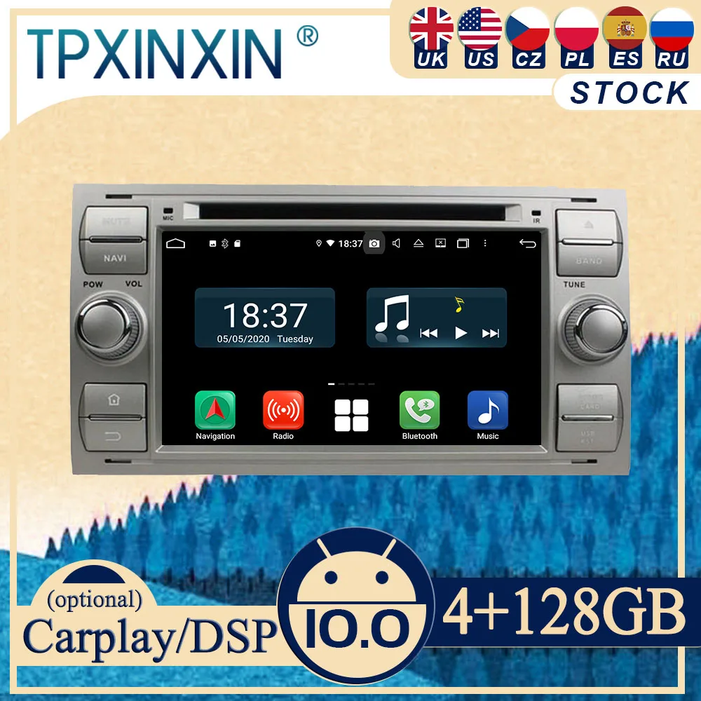 

PX6 For Ford Universal Android10 Carplay Radio Player Car GPS Navigation Head Unit Car Stereo WIFI DSP BT