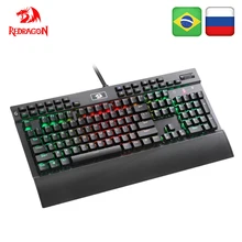 Redragon K550 алюминиевая USB Механическая игровая клавиатура Rgb Красный Фиолетовый переключатель Diy эргономичный ключ с подсветкой против привидения PC Pro Gamer