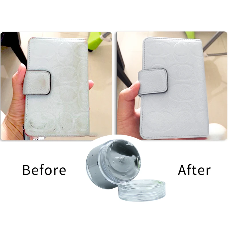 White Leather Shoe Paint Cream Coloring for Bag Sofa Car Seat