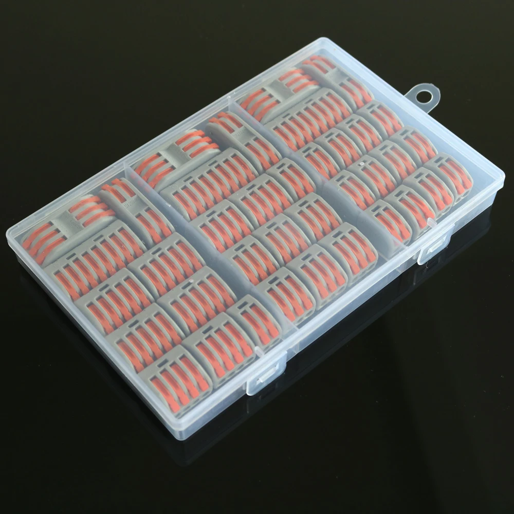 37 шт./кор. соединители проводов PCT 212 213 214 215 218 2-2 3-3 смешанных PP с Режущий инструмент для снятия изоляции мини быстрой зарядки Универсальный терминал