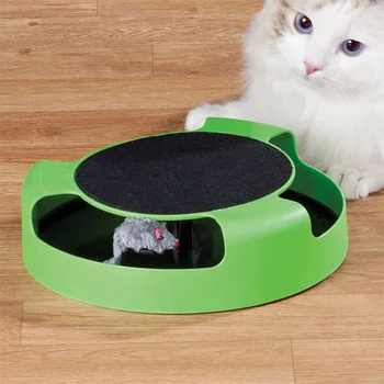 

Cat Catching Rat Toy Tray Funny Puzzle Turntable Toy Pet Training Toy