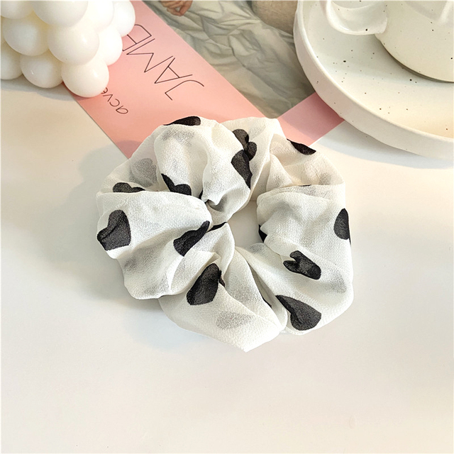 Silk Rainbow Scrunchies For Women Girls Gum Hair Tie 1PCS Hair Rope Rubber Bands Ponytail Hold Hair Accessories