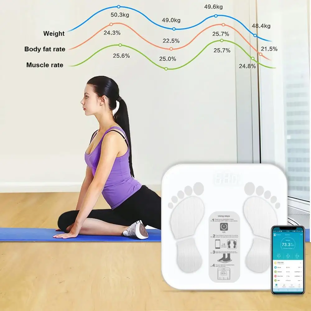 

F38E-B Wireless Smart Weight Scale Electronic Health Body Fat Scales Scales Custom Body Fat Electronic Scale Fat Scale