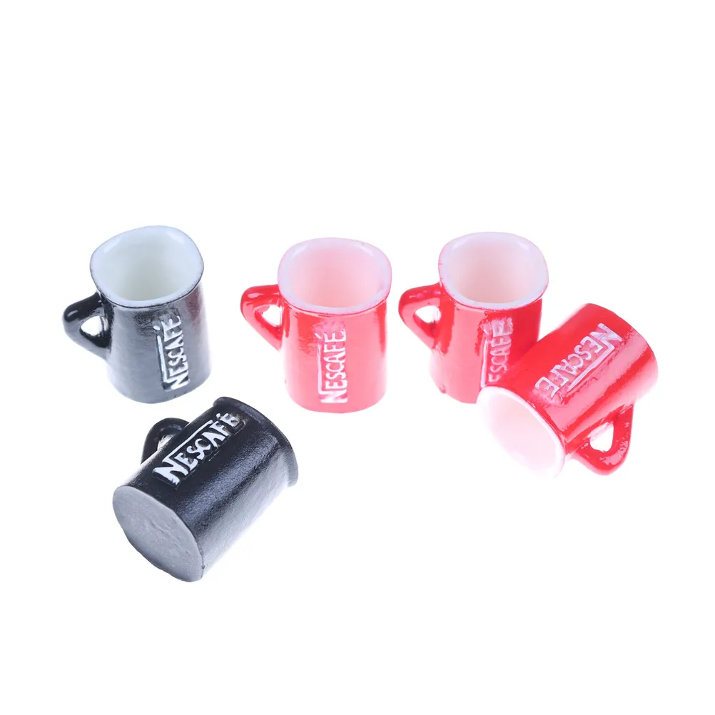 

5pcs Mini Cup For Girl Miniature Dollhouse Coffee Cup Kitchen Room Food Drink Home Tableware Decor Kitchen Furniture Toys