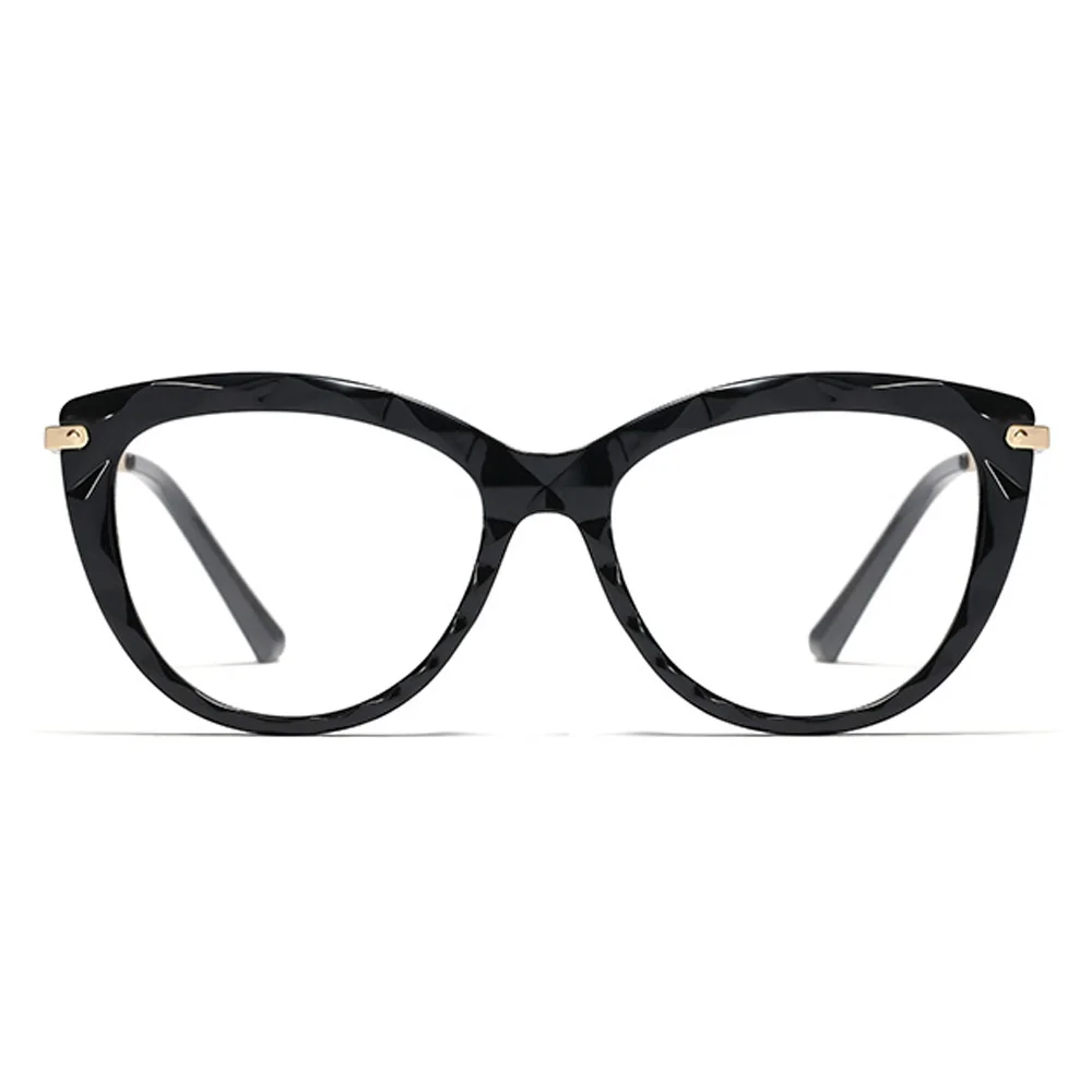Peekaboo tr90, женские очки по рецепту, женские, кошачий глаз, половина металла, золотые, черные, прозрачные очки, Женская оправа, прозрачные линзы