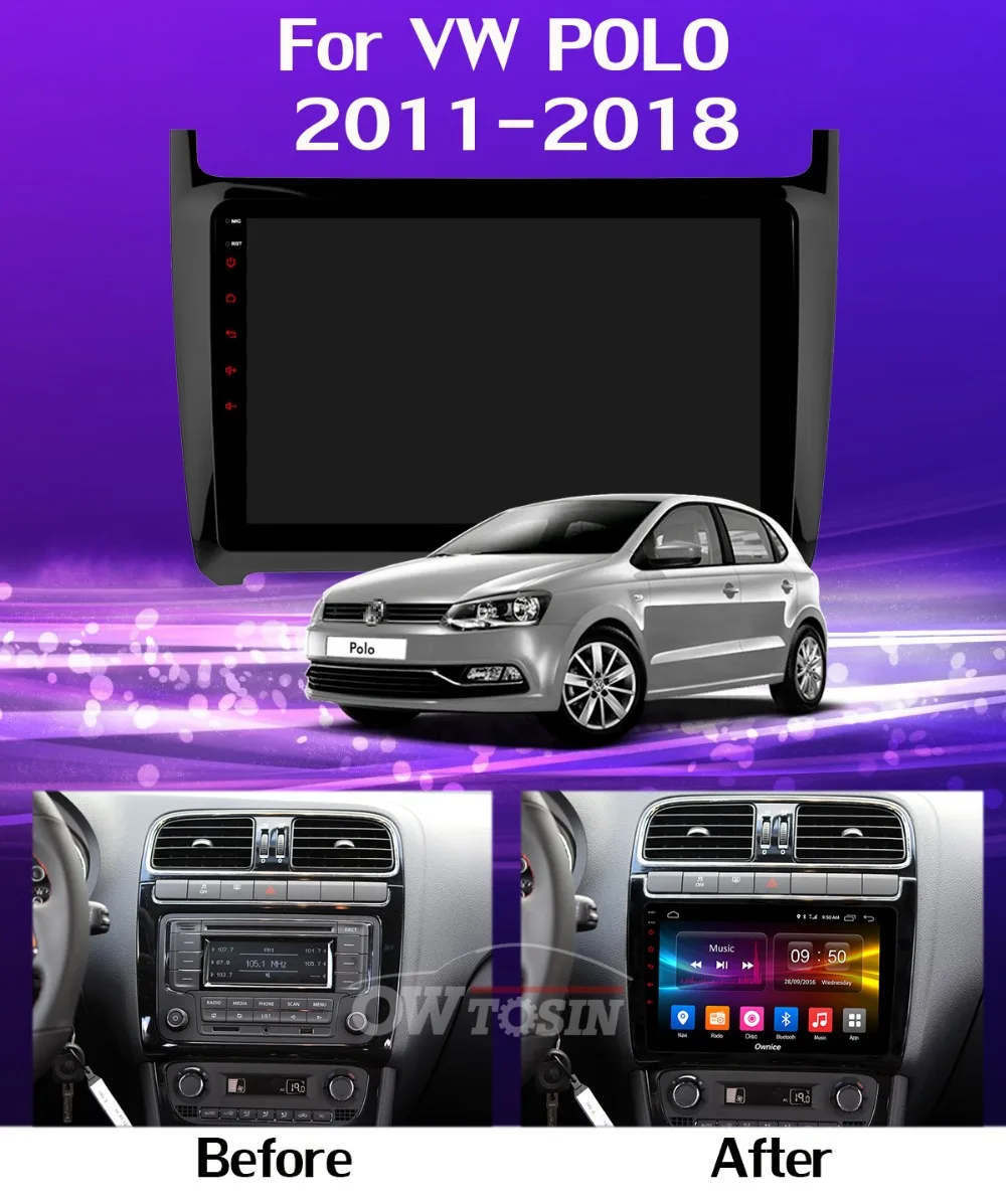 Sale 360° 4×AHD Camera 4G LTE WiFi Android 9.0 8Core 4GB+64GB DSP SPDIF CarPlay Car Multimedia Player for VW Polo 2011-2018 GPS Radio 7