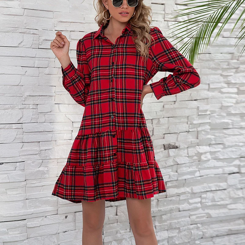 Tartan Robe A Carreau Rouge Robe à Carreaux Rouge Vintage à