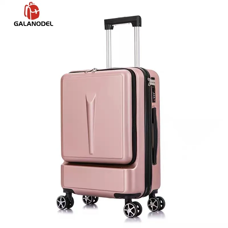 trolley bags 2" креативный чемодан на колёсиках, чемодан на колесиках, мужская сумка на колесиках, Женская дорожная сумка на колесиках, 20 дюймов, багаж для каюты с сумкой для ноутбука - Цвет: trolley bags