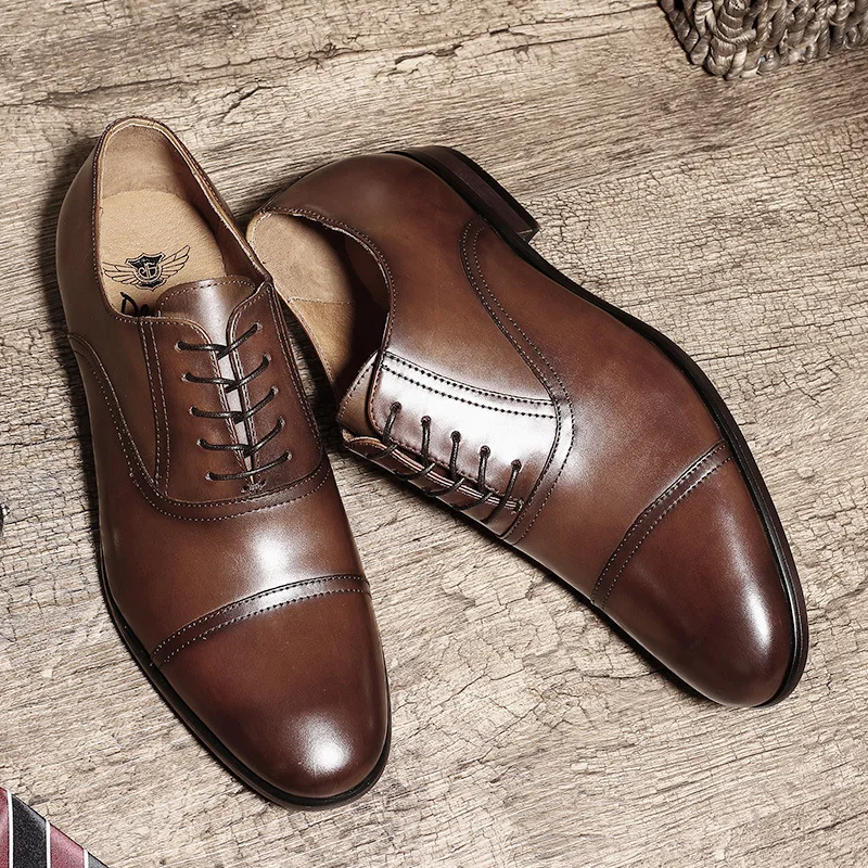 

Classic Three Joints Leather Shoes Top Grade Formal Wear MEN'S SHOES Hand-rub Color Craft Hot Selling Large Size MEN'S SHOES