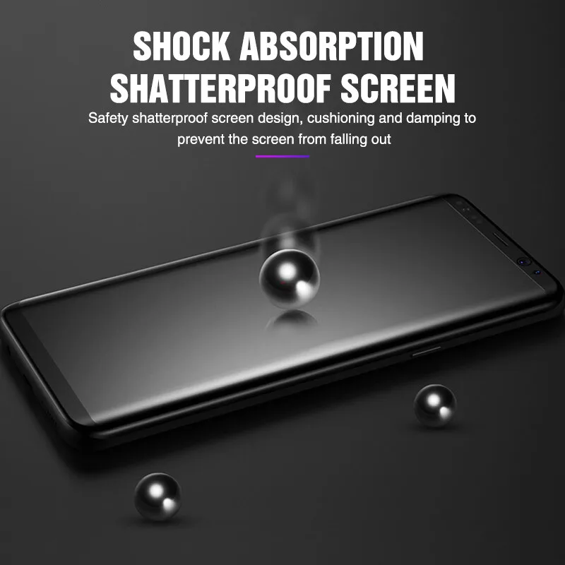 400D Full Curved Tempered Glass For Samsung Galaxy S9 S8 Plus Note 9 8 Screen Protector On Samsung S7 S6 Edge S9 Protective film