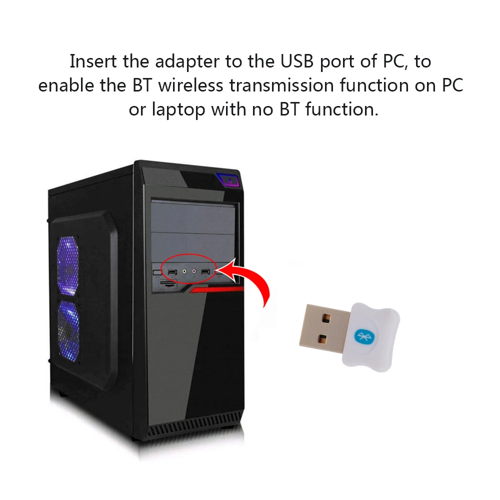 BT V5.0 USB ключ адаптер Bluetooth адаптер музыкальный приемник передатчик совместимый для windows XP/7/8/10/Vista