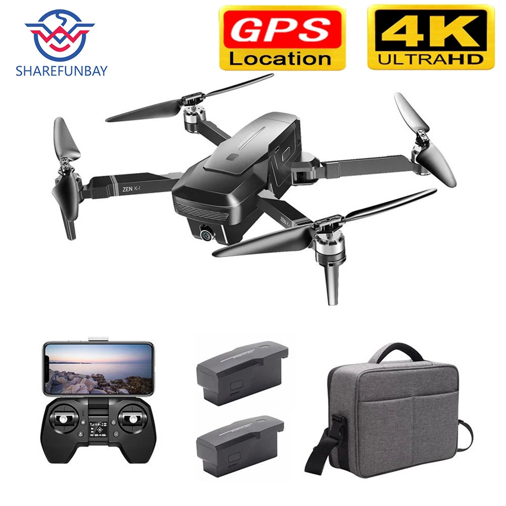 $145.9 Drone GPS 4K HD 5G Wifi FPV brushless motor flight minutes control distance feet times c