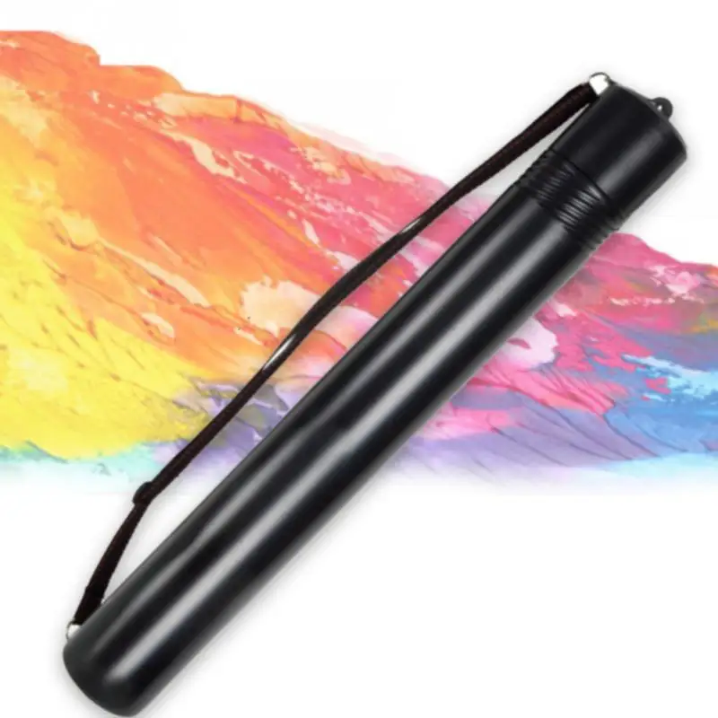 Tubo telescópico para dibujo artístico, contenedor de papel con correa, plástico duradero, versátil, planificadores, ajustable, ligero, almacenamiento artístico