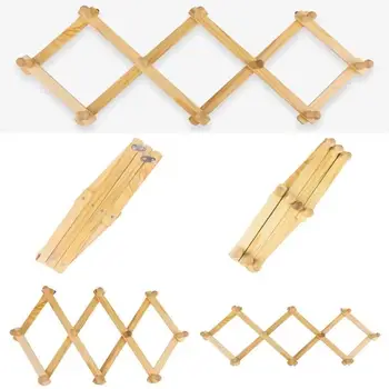 

Large wooden telescopic hanger children's door clothes bag hook wall wall hat hat tie shelf
