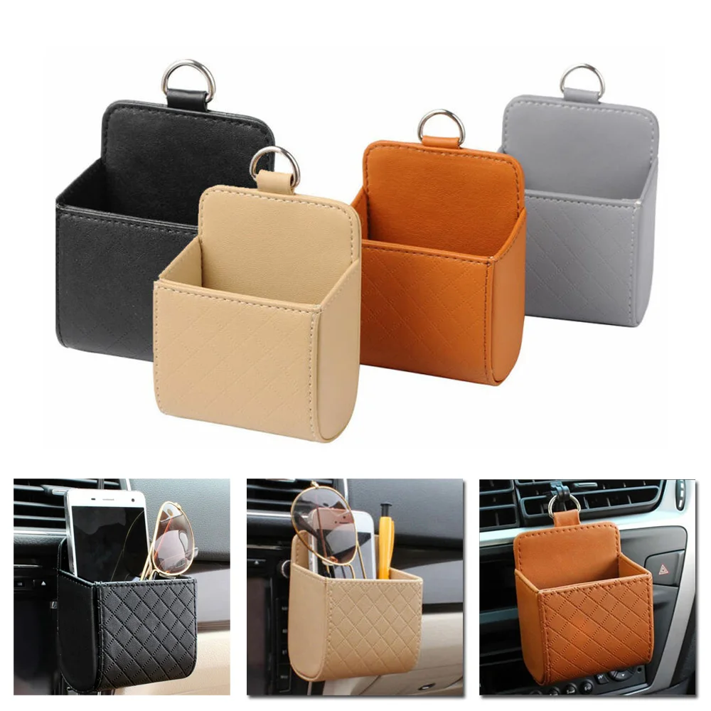 Ящик для хранения карманов автомобиля ведро-органайзер маленькая сумка мусора
