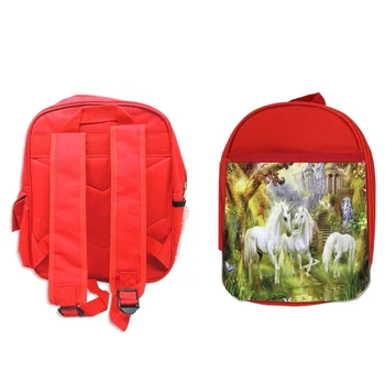 

RED backpack UNICORNS WORLD FANTASIA backpack rucksak