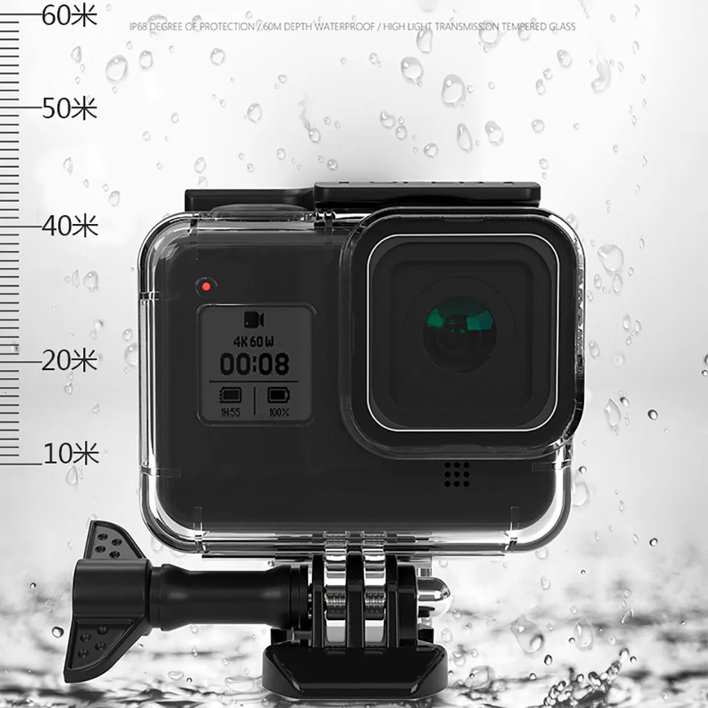 Аксессуары для камеры, совместимые с Go-Pro 8, включая дорожный Чехол, комплект для спорта на открытом воздухе, комплект для Go Pro, аксессуары