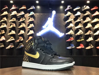 

Nike Air Jordan 1 Black Toe Basketball Shoes Men Women Comfortable Sports Sneakers Size 36-46