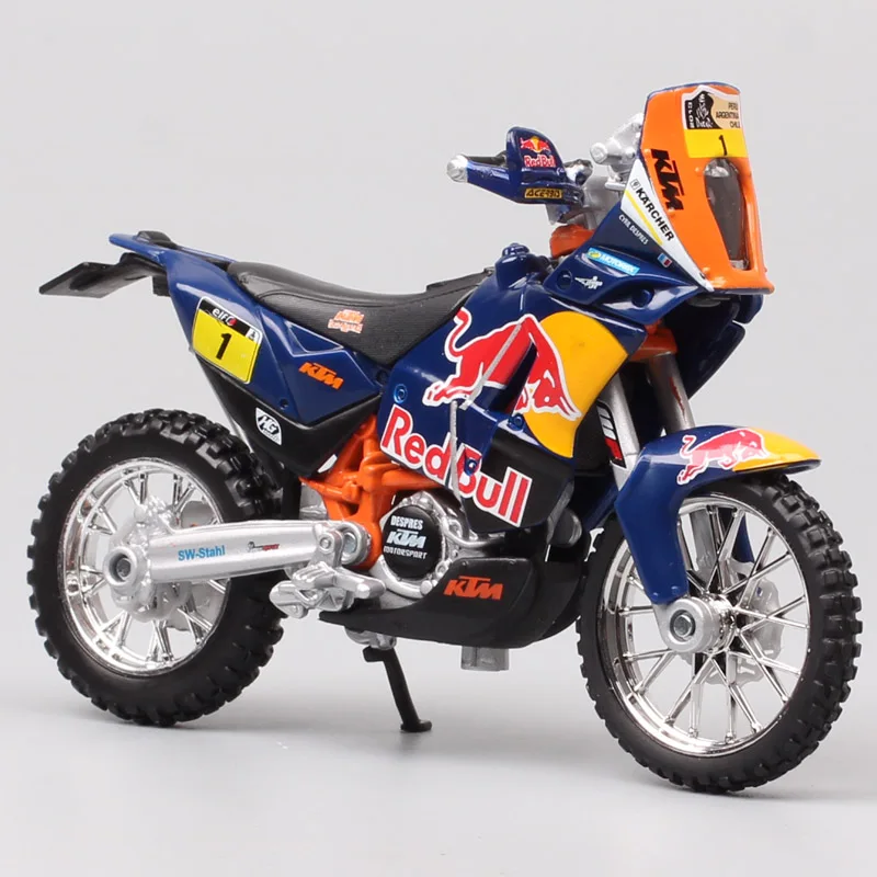 1/18 весы Bburago KTM 450 Rally 2013 rider № 1 макро напитка red bull от производителя гоночных Мотокросс Мотоцикл игрушечные машинки модели