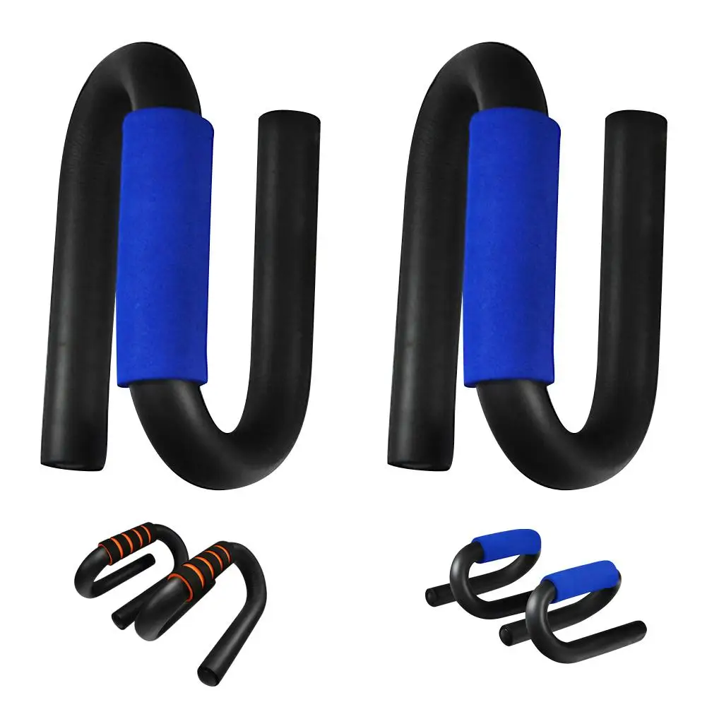 S-Shaped Push-Up Bracket with Non-Slip Foam Handle Pectoral Muscle Training Fitness Equipment Workout Equipment Rotating Circula