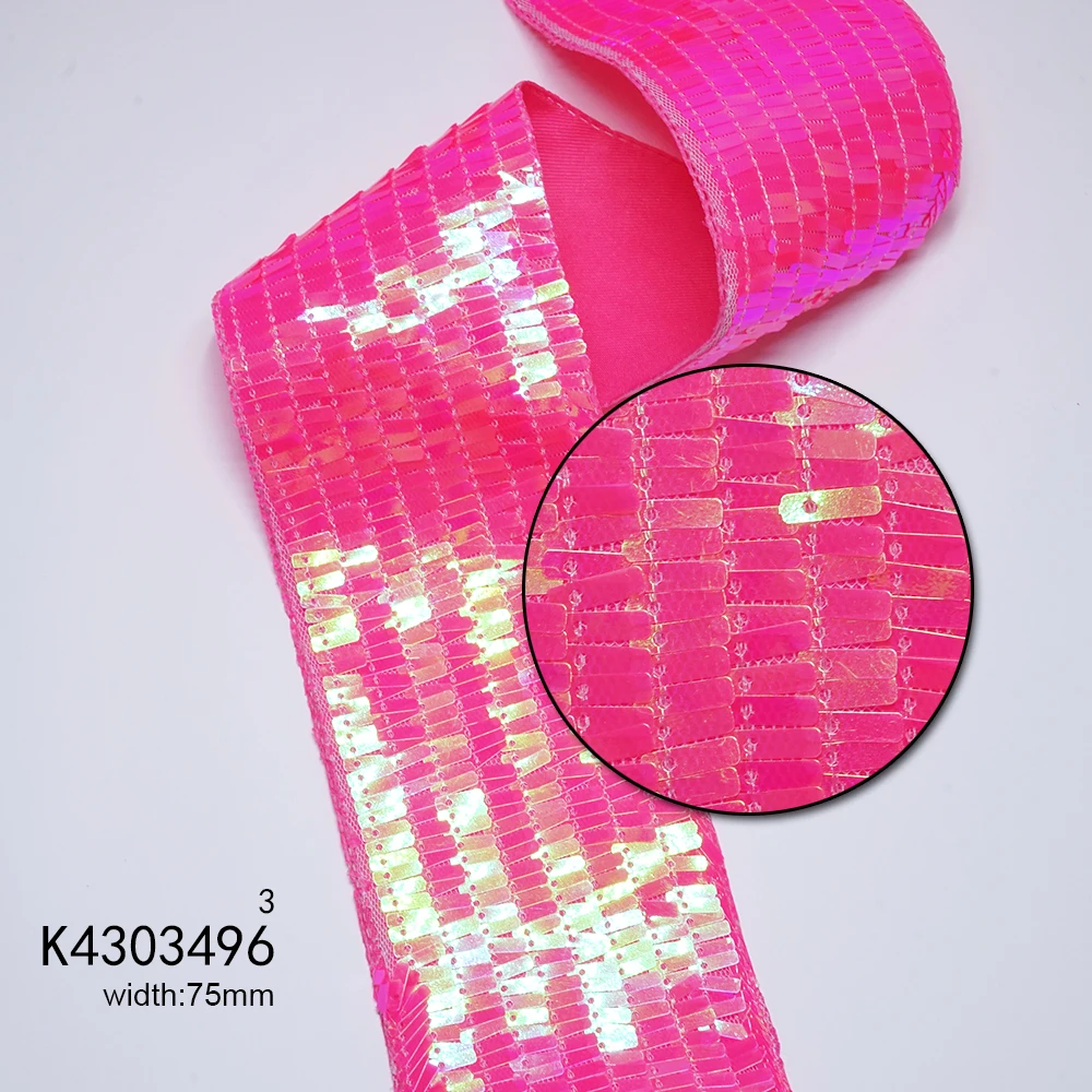 3 Inch 75mm DIY Double Color Peeled Untidy Sequin Fabric Reversible Sequin  Ribbon For Craft Supplies Sewing Accessories 5 Yard - AliExpress