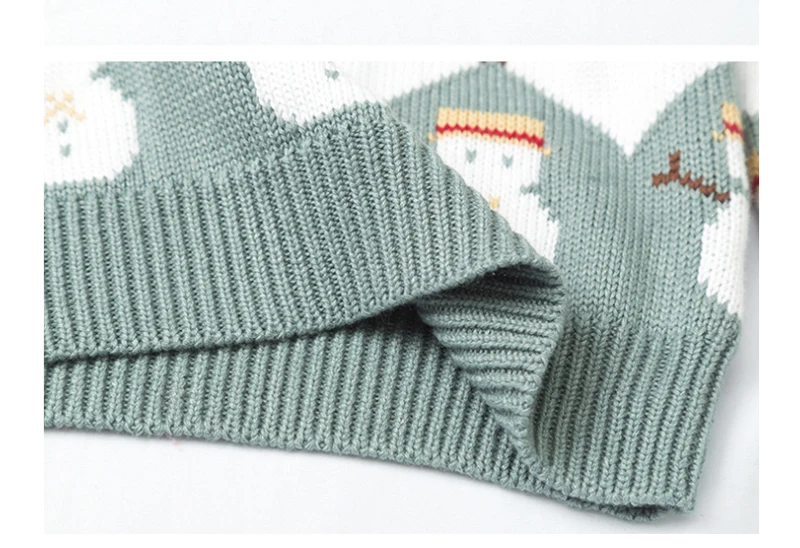 Family Matching Sweater Knitting Snowman Sweaters Christmas Tree Pullover Mom Daughter Son Warm Clothes Two Colors Outwear 2019_20.jpg_.webp