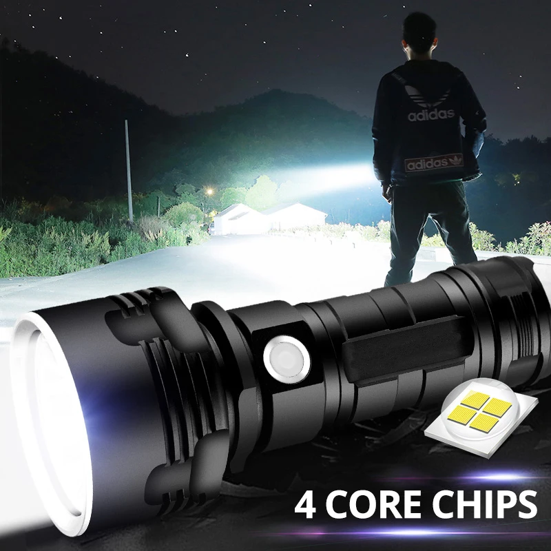 

12000LM Super Powerful LED Flashlight XM-L2 XHP70 Tactical Torch USB Rechargeable Linterna Waterproof Lamp Ultra Bright