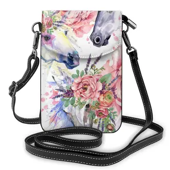 

Fashion Woman Shoulder Bag Magic Unicorn Roses Flowers Ladies Small Bag Wild Simple Female Daily Messenger Bag