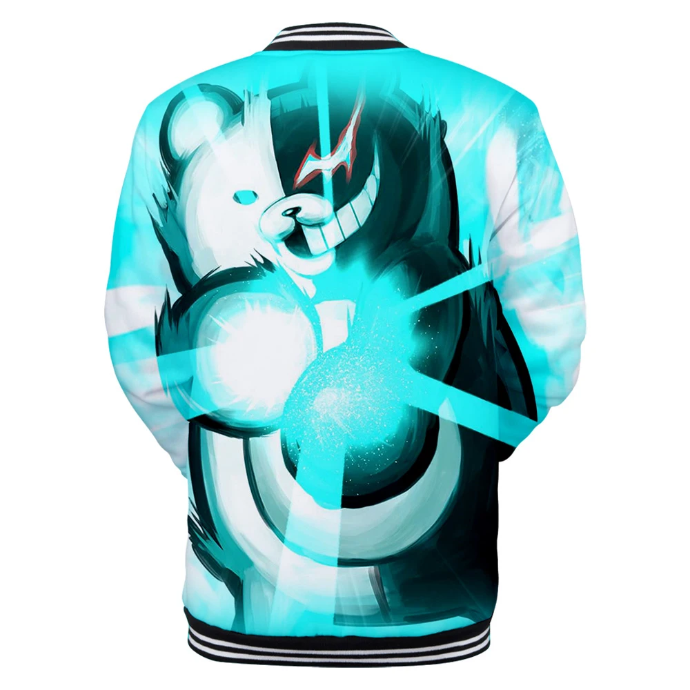 Модная новинка, 3D бейсбольная куртка monokuma для мужчин и женщин, популярная детская куртка в стиле Харадзюку, хип-хоп, для мальчиков и девочек, 3D куртка, одежда