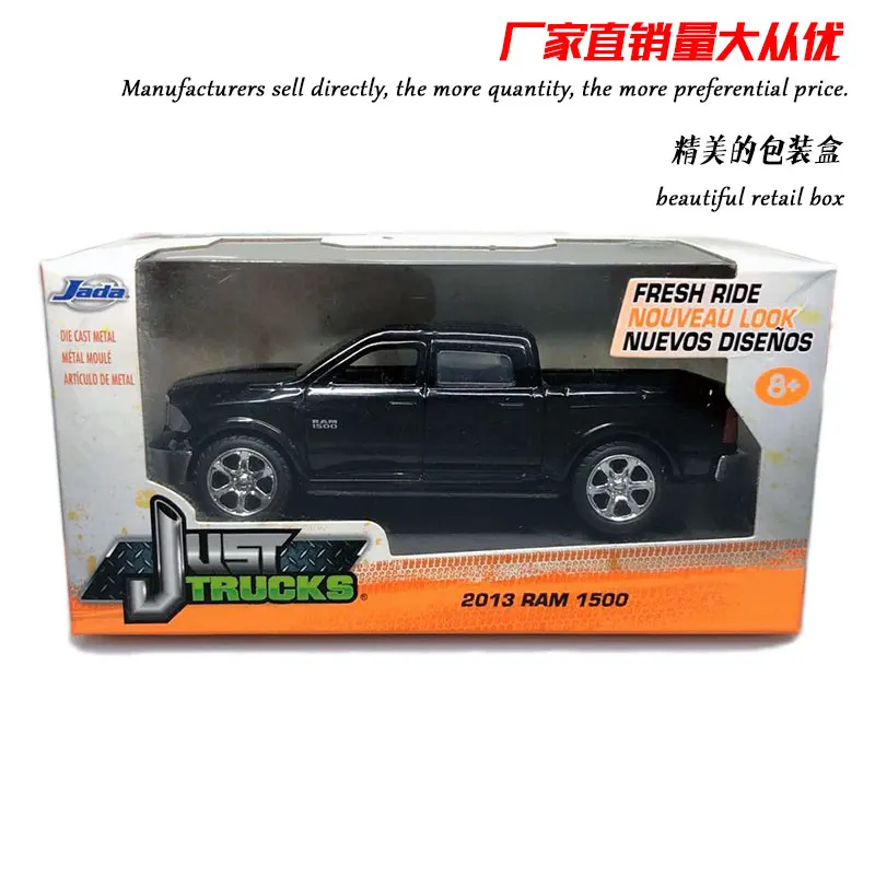 Черный JADA 1/32 масштаб 2013 Dodge ram 1500 пикап литой металлический автомобиль модель игрушки для подарка, детей, коллекция - Цвет: Черный