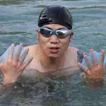 1 шт. унисекс Детский силиконовый материал плавники для плавания ручной веб-ласты тренировочные перчатки для дайвинга переплетенные перчатки для плавания ming