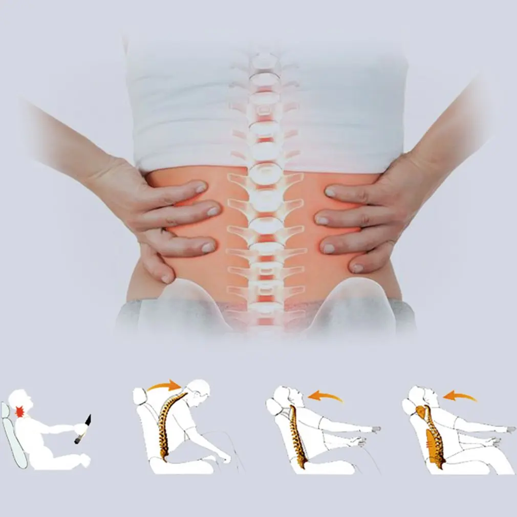 Классический дизайн Memory Foam дышащая медицинская поясничная Подушка поддержка для талии дорожная подушка автомобильное сиденье поясная подушка