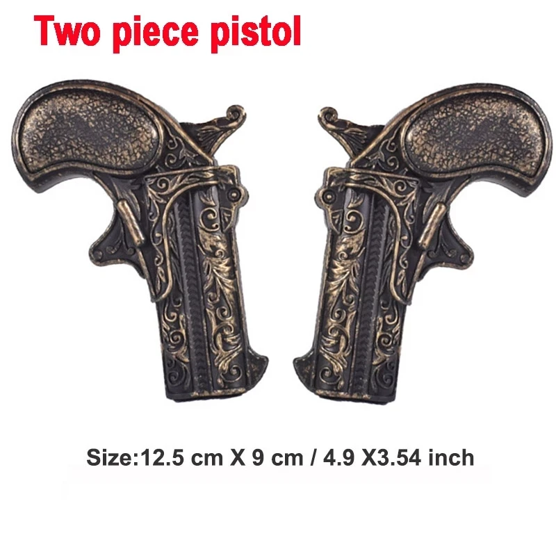 Steampunk Gothic Dual Pistol Holster Leather Double Derringer Holder Bag  Western Cowboy Larp Kit Mini Gun Belt Slider For Pirate - AliExpress